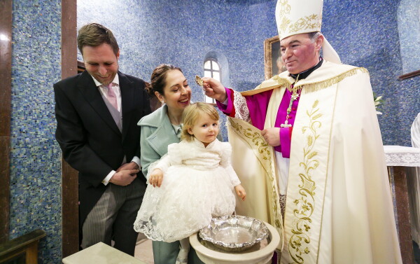 Le baptême de la princesse Géraldine d'Albanie le 28 janvier 2023 à Tirana. 